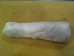 wrapped foot