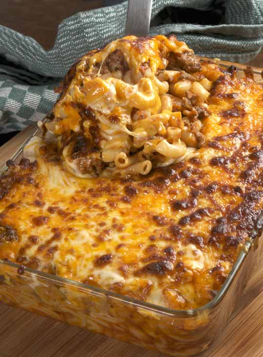 Macaroni hamburger and cheese casserole