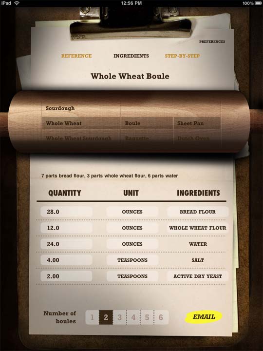 bread baking on iPad